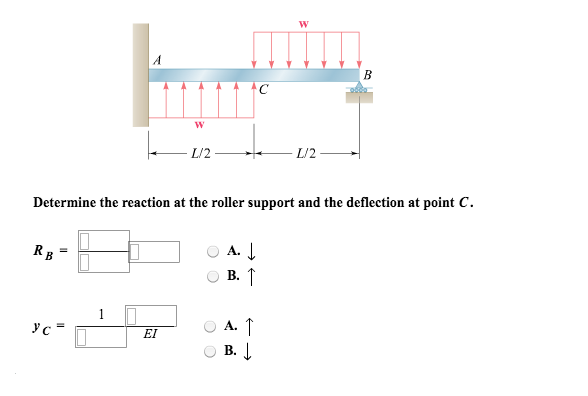 Solved Determine The Reaction At The Roller Support And