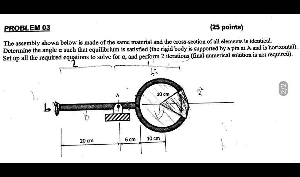 Solved PROBLEM 03 (25 Points) The Assembly Shown Below Is | Chegg.com