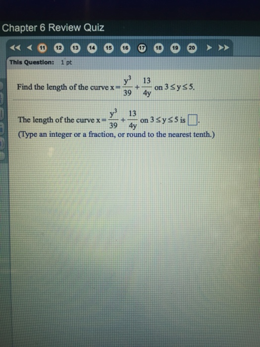 Solved Find The Length Of The Curve X Y 3 39 13 4y On 3 Chegg