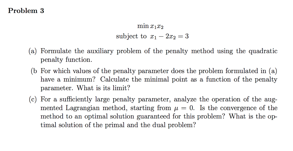 Solved Min X 1 X 2 Subject To X 1 2x 2 3 Formulate The Chegg