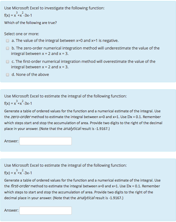 Use Microsoft Excel to investigate the following | Chegg.com
