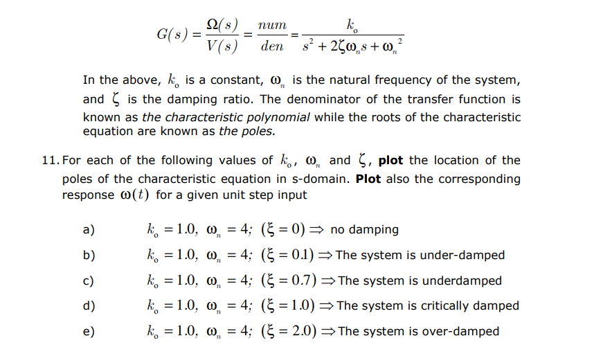 Significance Of Characteristic Equation In Control System