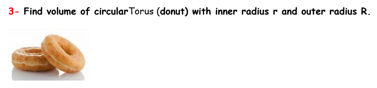 how to find volume of donut