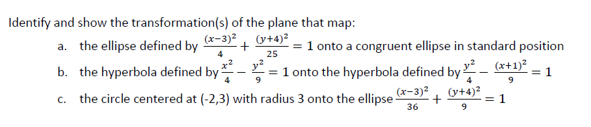 Solved Identify and show the transformation(s) of the plane | Chegg.com