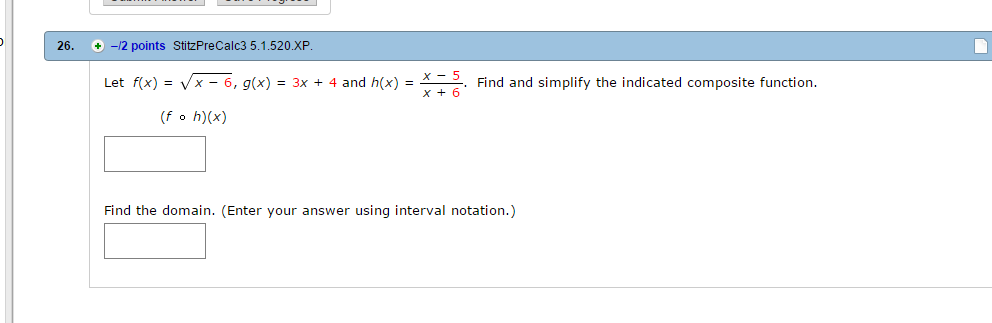 Solved Let f(x) = square root x - 6, g(x) = 3x + 4 and h(x) | Chegg.com