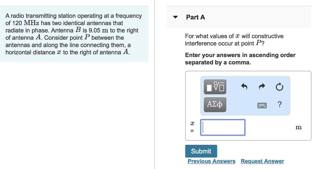 Solved A radio transmitting station operating at a frequency