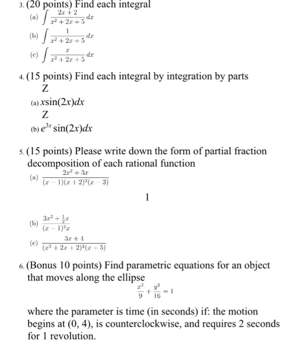 integration of x 2 2x 2 6x 5 dx