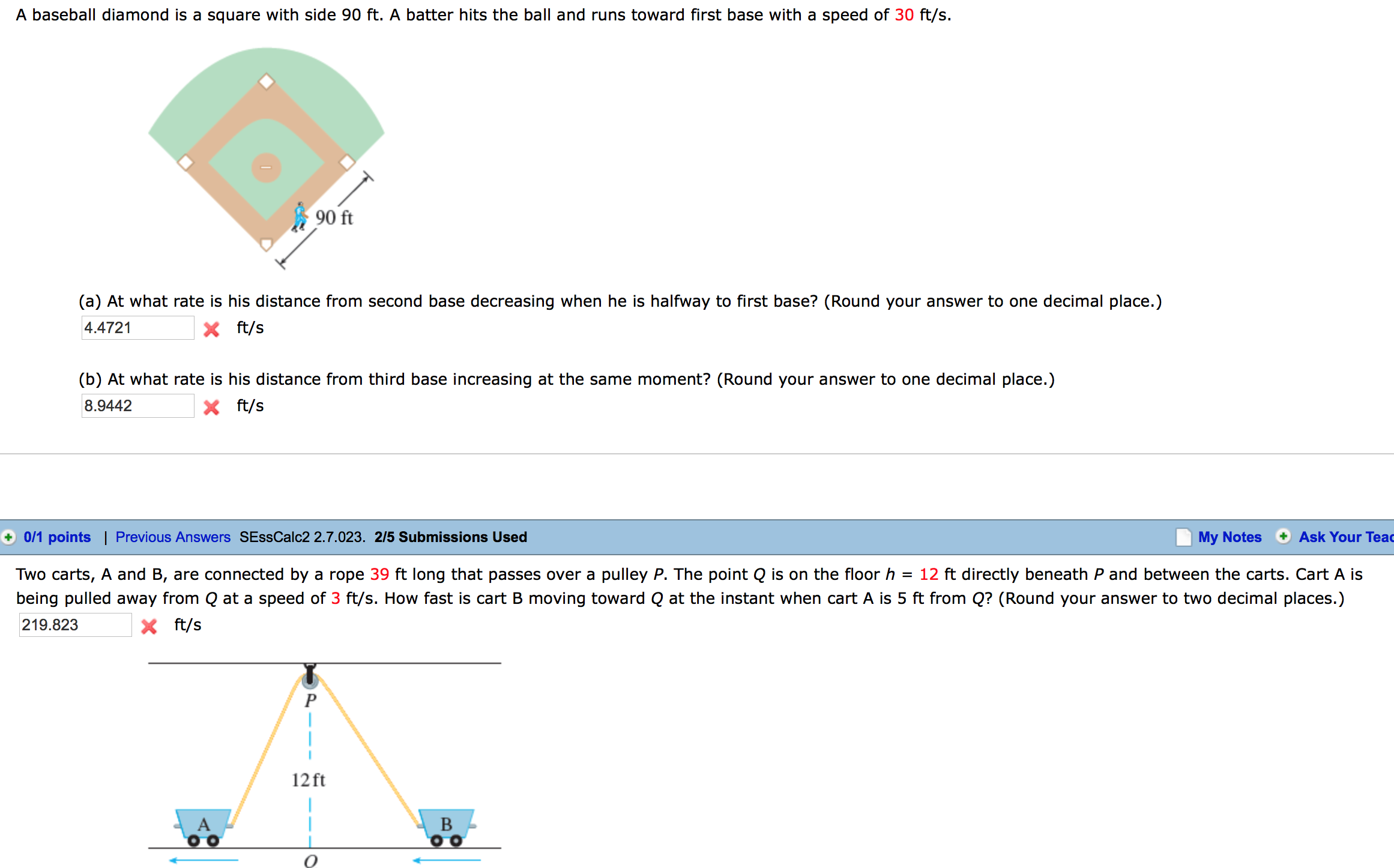 solved-a-baseball-diamond-is-a-square-with-side-90-ft-a-chegg