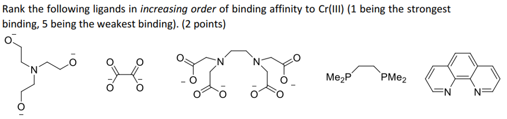 Bulky Compound Example Solved The answer is 2, 3, 1, 5, and 4. WHY? I thought that | Chegg.com