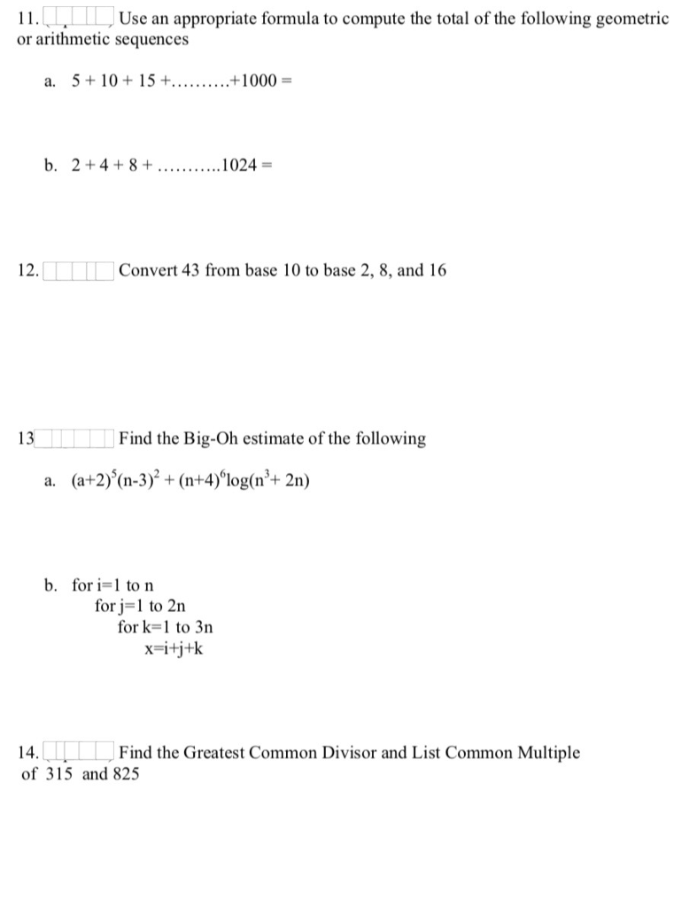 Solved: Use An Appropriate Formula To Compute The Total Of... | Chegg.com