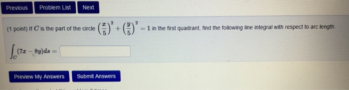 Solved If C is the part of the circle (x/5)^2 + (y/5)^2 = 1 | Chegg.com