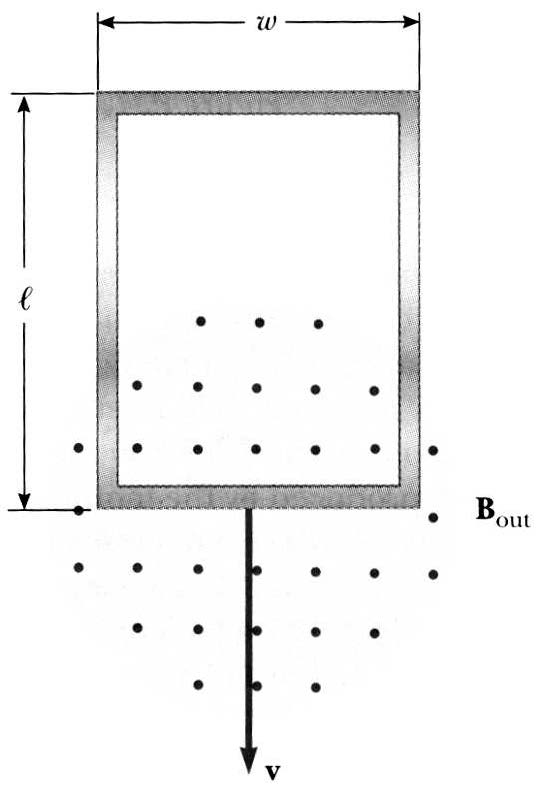 Solved A closed rectangular wire loop has dimensions w=0.80 | Chegg.com