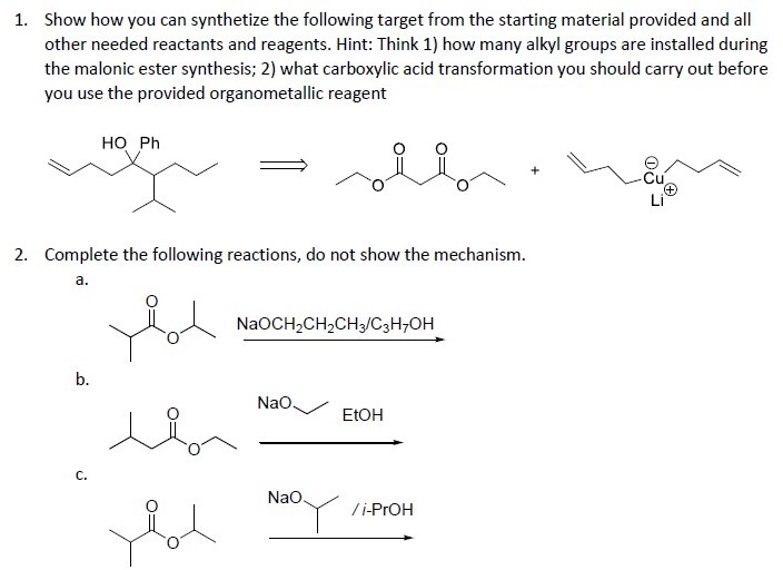 Solved 1. show how you can synthetize the following target | Chegg.com
