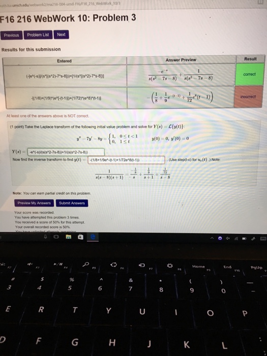 Solved Take The Laplace Transform Of The Following Initial