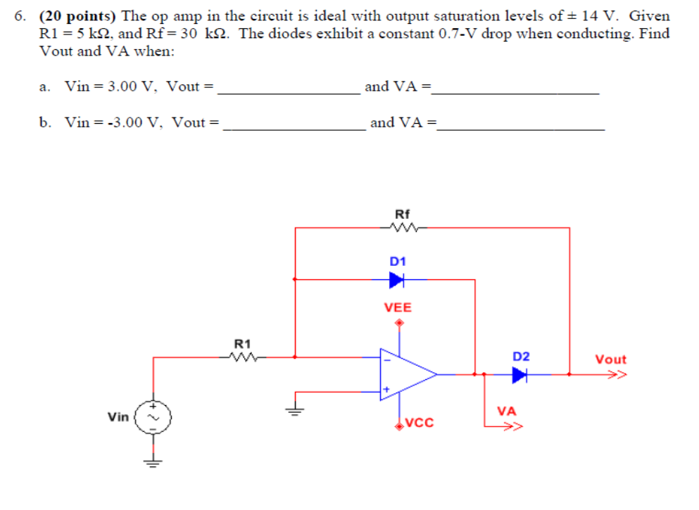 Solved The op amp in the circuit is ideal with output