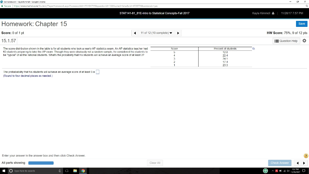 Solved cd-4778774& STAT141-81 81E-Intro to Statistical | Chegg.com