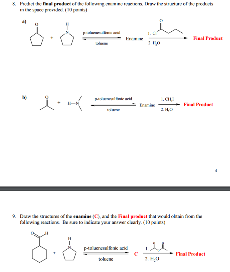 solved-predict-the-final-product-of-the-following-enamine-chegg