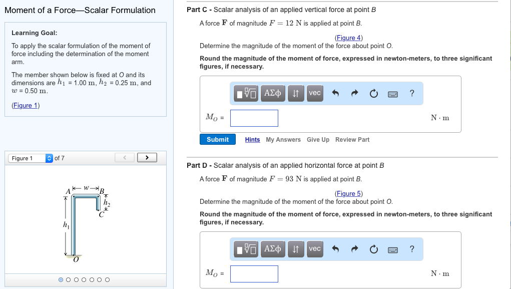 Solved To apply the scalar formulation of the moment of | Chegg.com