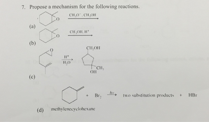 Solved Propose A Mechanism For The Following Reactions. | Chegg.com