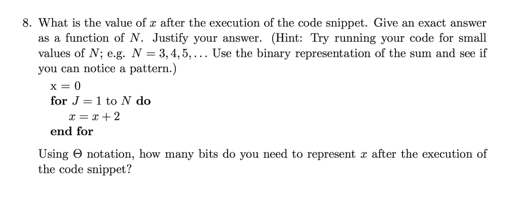Solved What is the value of x after the execution of the | Chegg.com