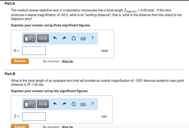 solved-the-medium-power-objective-lens-in-a-laboratory-chegg