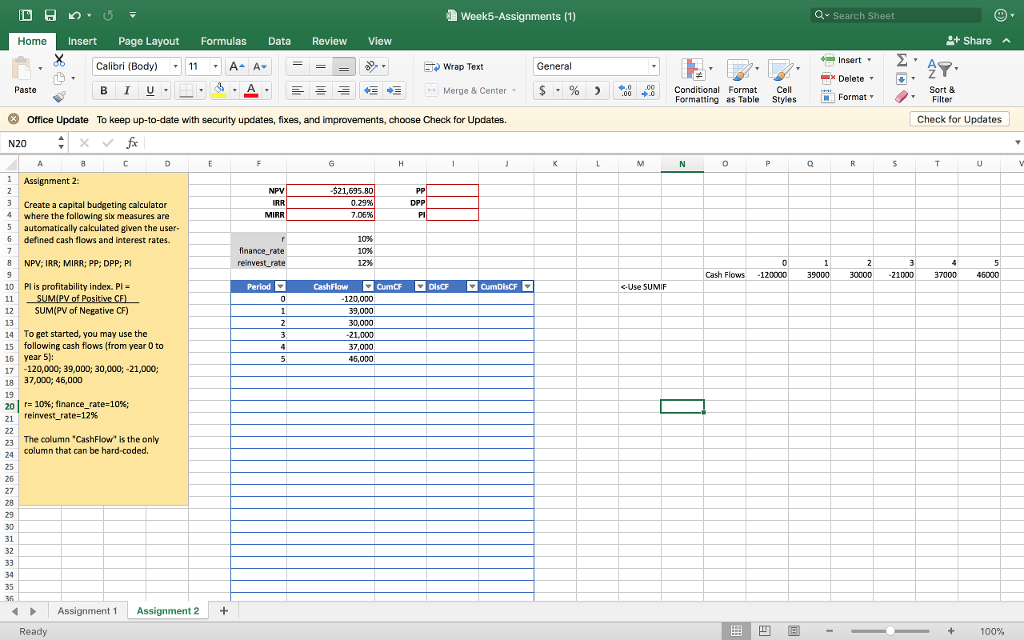 Solved Week5-Assignments (1) Q Search Sheet Home Insert Page | Chegg.com