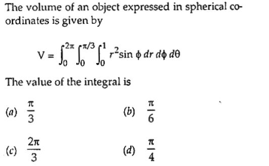 Solved The volume of an object expressed in spherical | Chegg.com