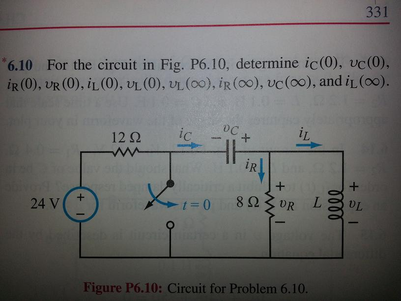 Solved For The Circuit In Fig. P6.10, Determine | Chegg.com