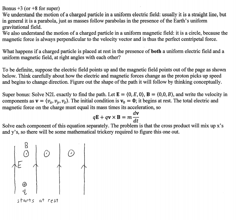 Solved We understand the motion of a charged particle in a | Chegg.com