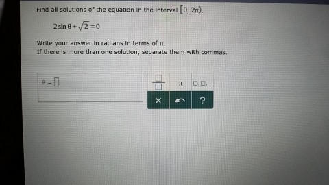 Solved Find all solutions of the equation in the interval | Chegg.com
