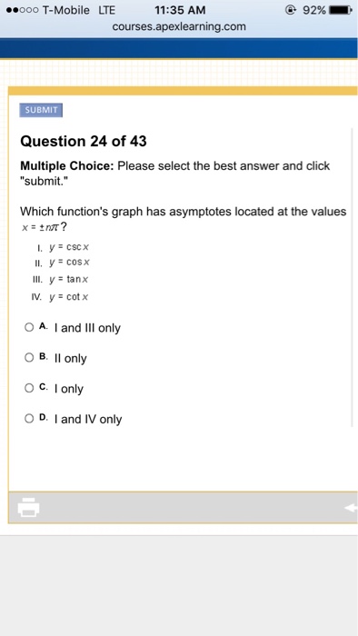 Solved Multiple Choice: Please select the best answer and | Chegg.com