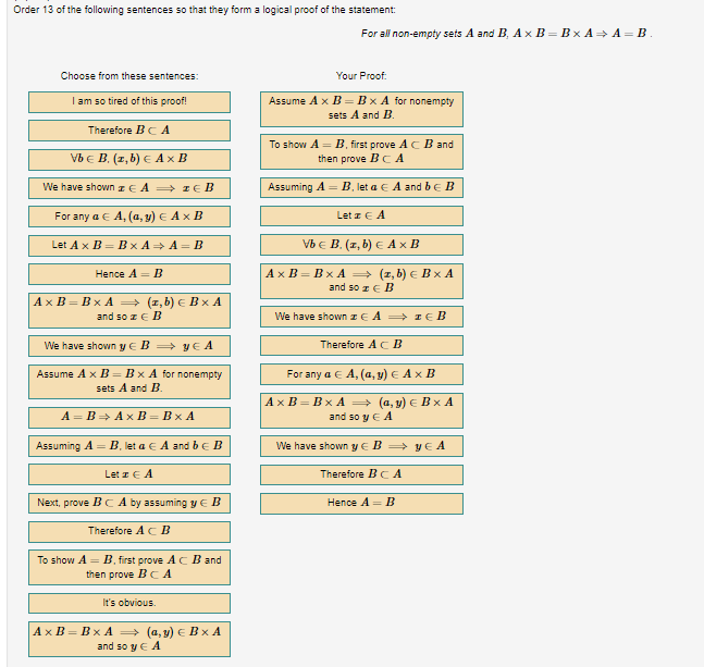 Solved Order 13 Of The Following Sentences So That They Form | Chegg.com