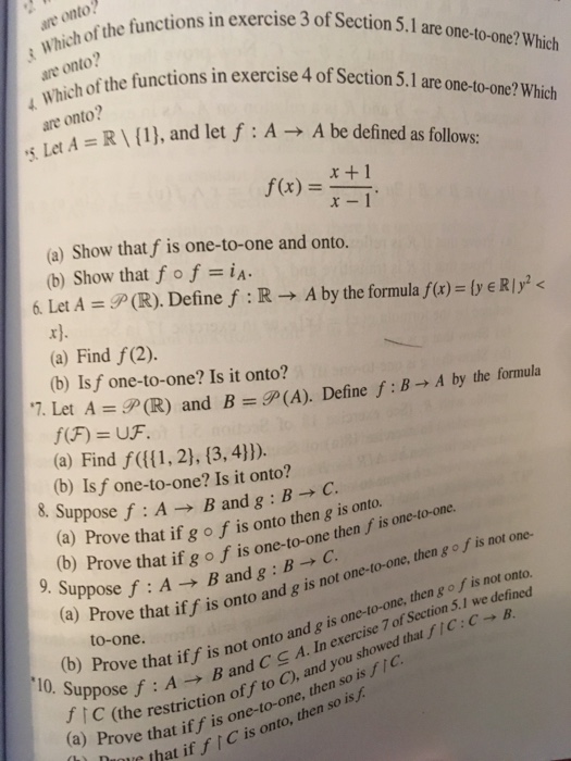 Solved Which of the function in exercise 3 of Section 5.1 | Chegg.com