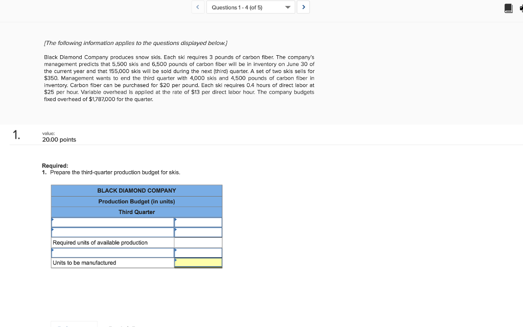 Solved Questions 1 4 of 5 The Following Information Chegg