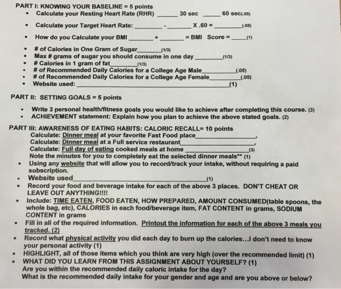 Calculate your Resting Heart Rate (RHR) 30 sec 60 | Chegg.com