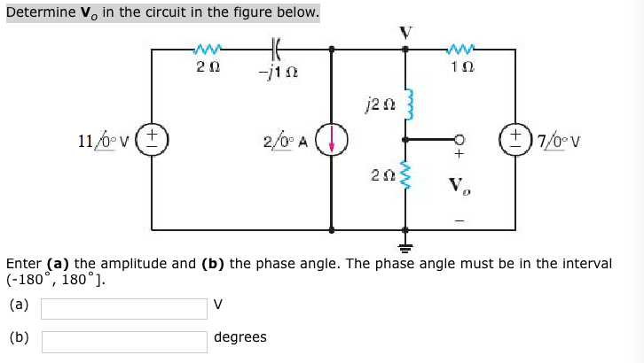 Solved Determine Vo in the circuit in the figure below.Use | Chegg.com