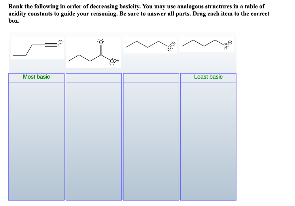 Solved Rank the following in order of decreasing basicity. | Chegg.com