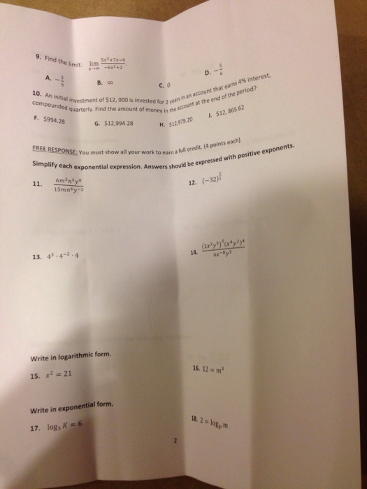 Solved MULTIPLE CHOICE SECTION 12 Points each Choose the one | Chegg.com