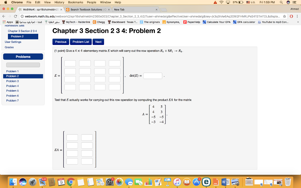 Solved i Chrome File Edit View History Bookmarks People