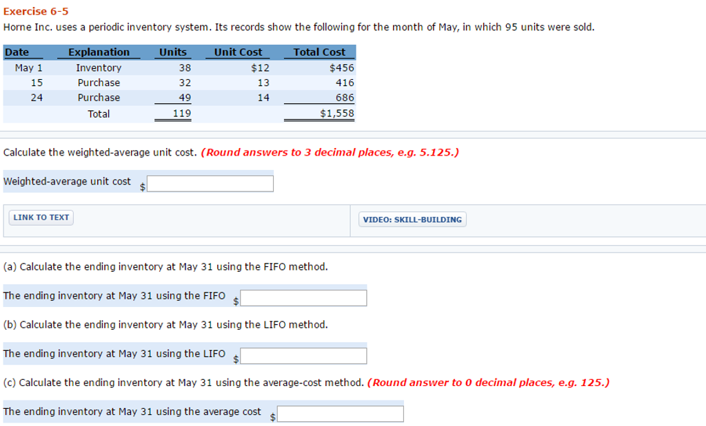 Solved Horne Inc. uses a periodic inventory system. Its
