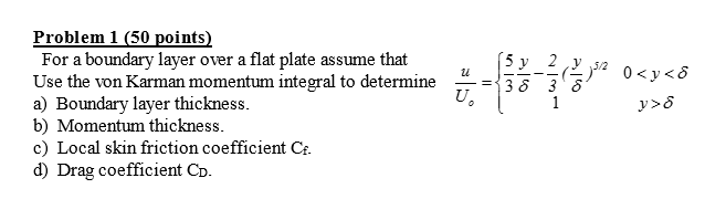 Solved For a boundary layer over a flat plate assume that | Chegg.com