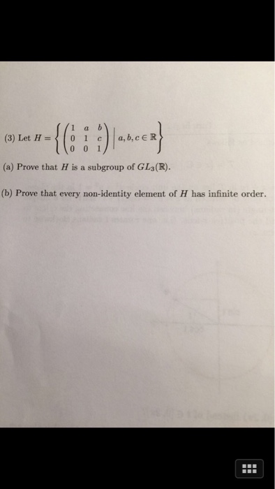 Solved (3) Let H = (a) Prove That H Is A Subgroup Of | Chegg.com