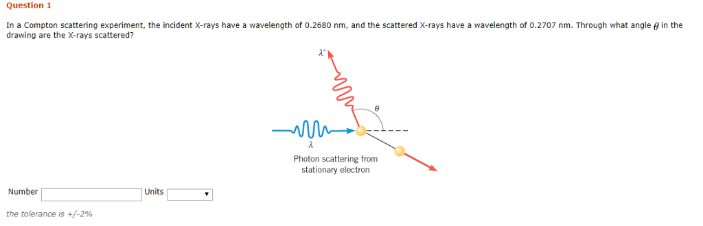 Solved Question 1 In a Compton scattering experiment, the | Chegg.com