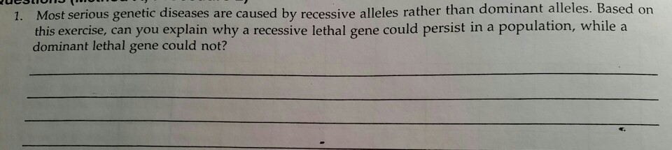 solved-most-serious-genetic-diseases-are-caused-by-recessive-chegg