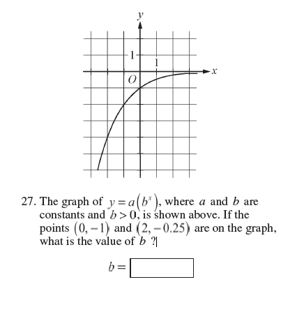 Solved 27. The Graph Of Y = A(b^x), Where A And B Are | Chegg.com