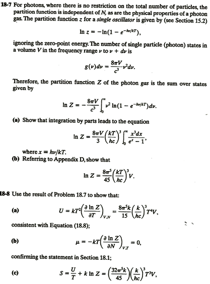 Solved For photons, where there is no restriction on the | Chegg.com