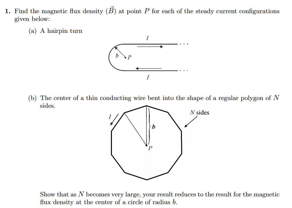 Solved Find the magnetic flux density (B) at point P for | Chegg.com