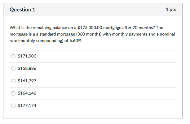 175000 mortgage