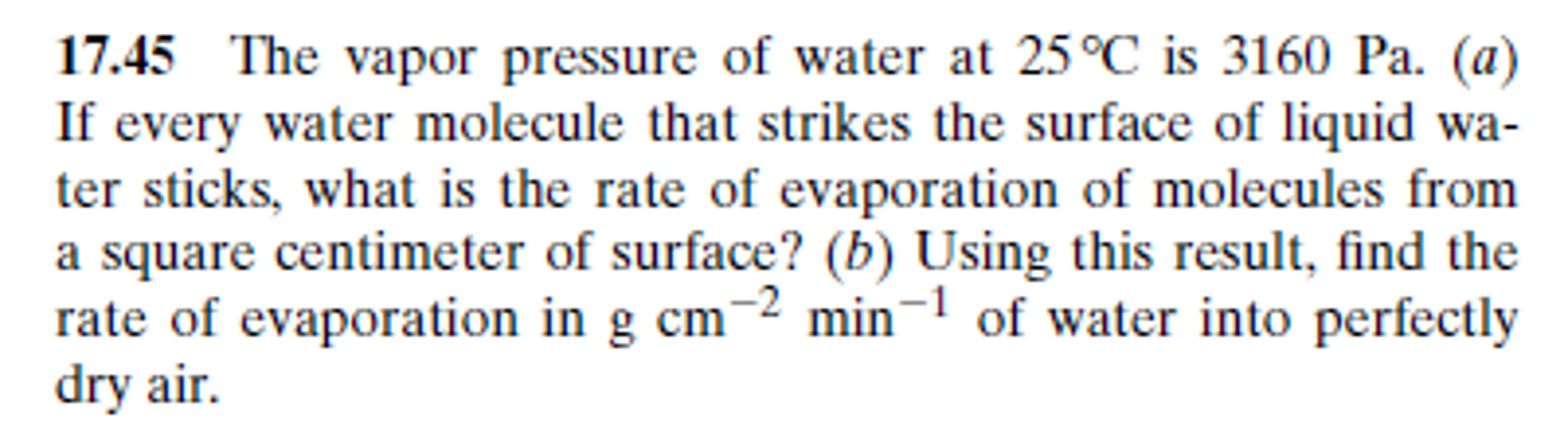 Solved The Vapor Pressure Of Water At 25 Degree C Is 3160 Chegg
