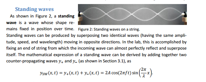 standing wave experiment errors